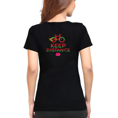 Cyclop Women's  Keep Distance Cycling T-Shirt - Cyclop.in