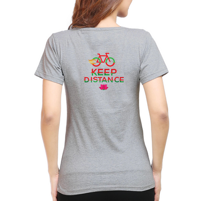 Cyclop Women's  Keep Distance Cycling T-Shirt - Cyclop.in