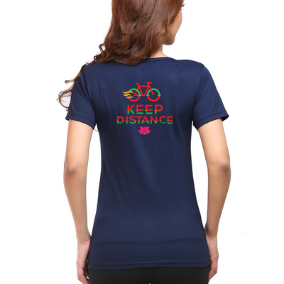 Cyclop Women's  Keep Distance Cycling T-Shirt - Cyclop.in