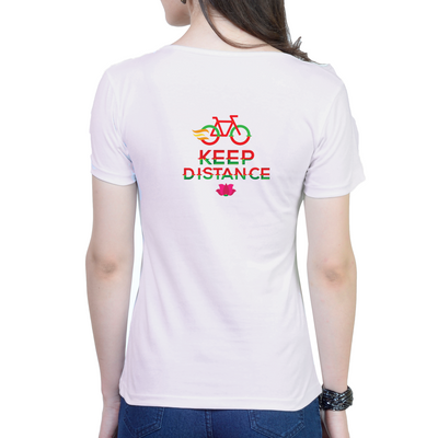 Cyclop Women's  Keep Distance Cycling T-Shirt - Cyclop.in