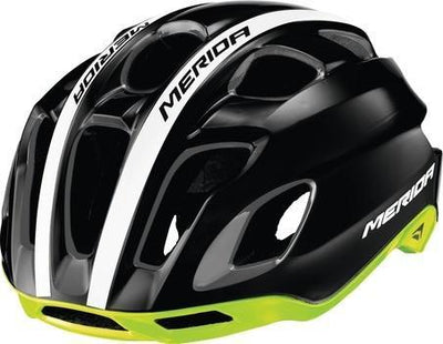 Merida Team Race AR3 Cycle Helmet | Glossy Black Green - Cyclop.in