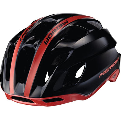 Merida Team Race AR3 Cycle Helmet | Glossy Black Red - Cyclop.in