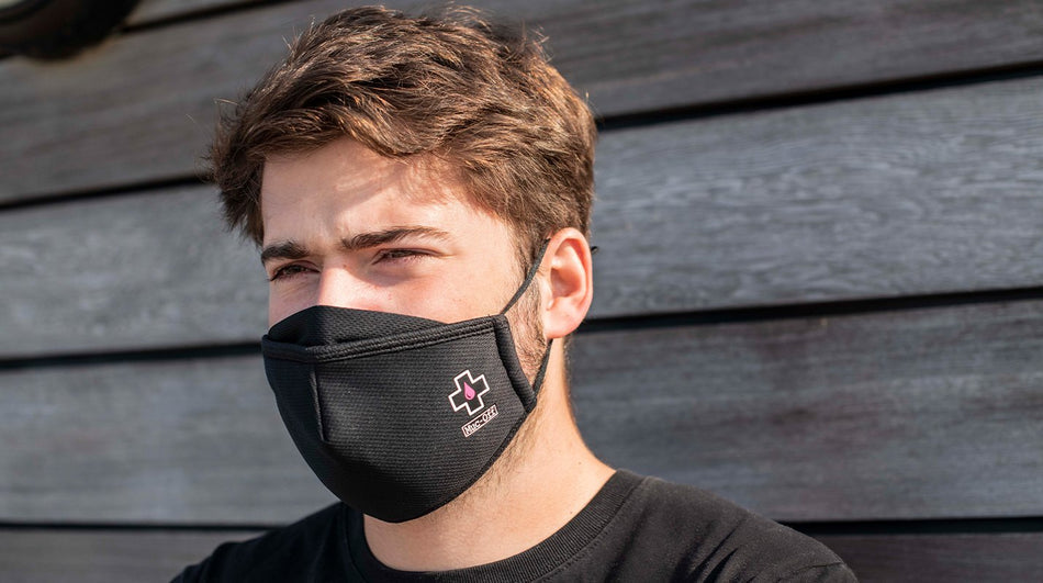 Muc-Off Reusable Face Mask - Black - Cyclop.in