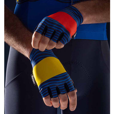 Santini Nibali Squalo Gloves - Print - Cyclop.in