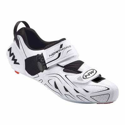 Northwave Tri-Sonic Shoes-White/Black - Cyclop.in