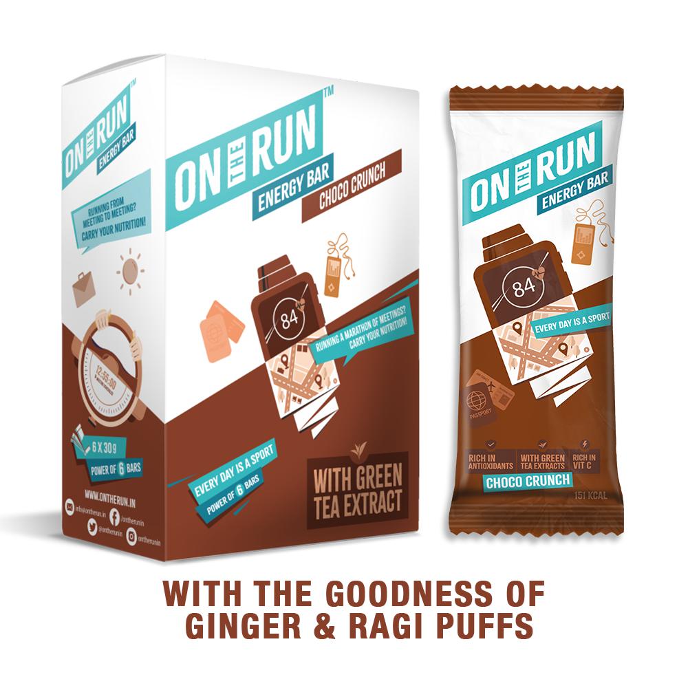 OnTheRun Choco Crunch, Box of 6 Bars - Cyclop.in