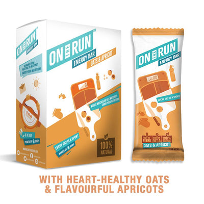 OnTheRun Oats and Apricot, Box of 6 Bars - Cyclop.in