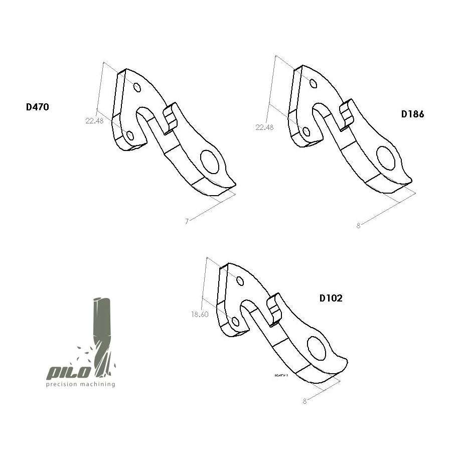 Pilo D186 Derailleur Hanger - Cyclop.in