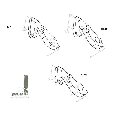 Pilo D186 Derailleur Hanger - Cyclop.in