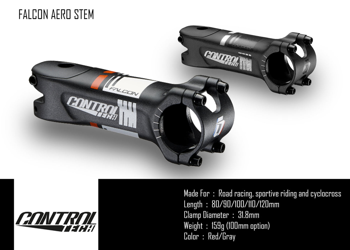 Control Tech Falcon Riser Controltech Falcon Aero Alloy -8° Stem | Buy Online in India from Cyclop.in