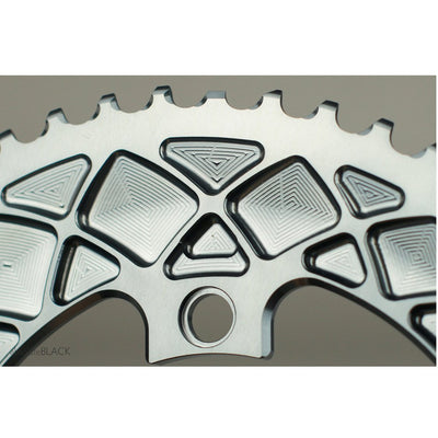 Absolute Oval Road CR 2X 110/5 No Sram-Black - Cyclop.in