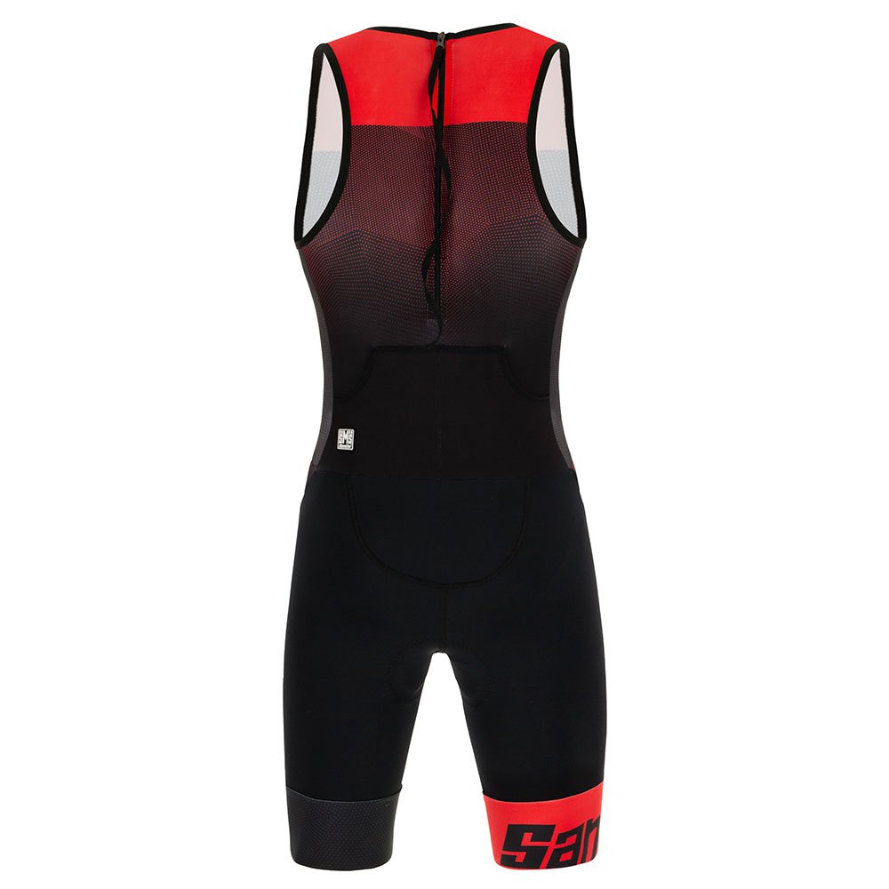 Santini Imago Sleeveless Trisuit (Red) - Cyclop.in