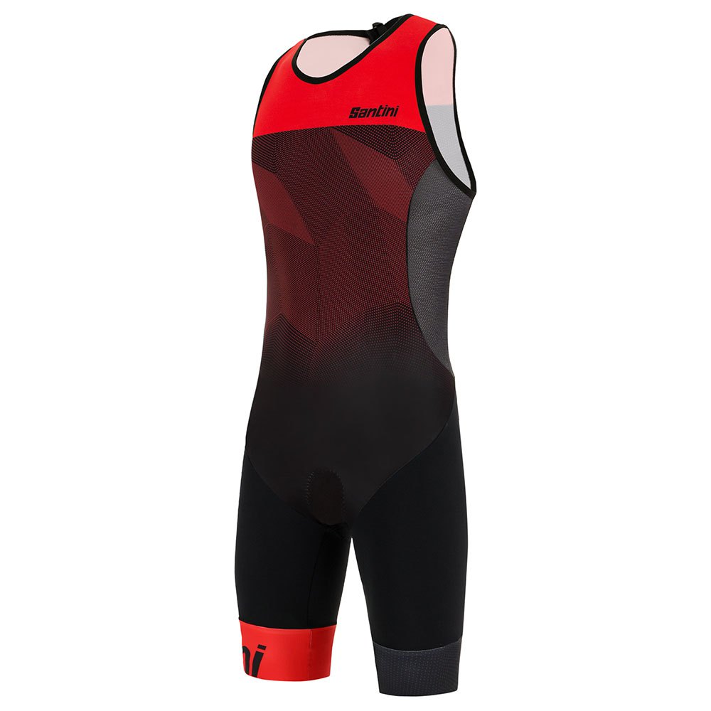 Santini Imago Sleeveless Trisuit (Red) - Cyclop.in