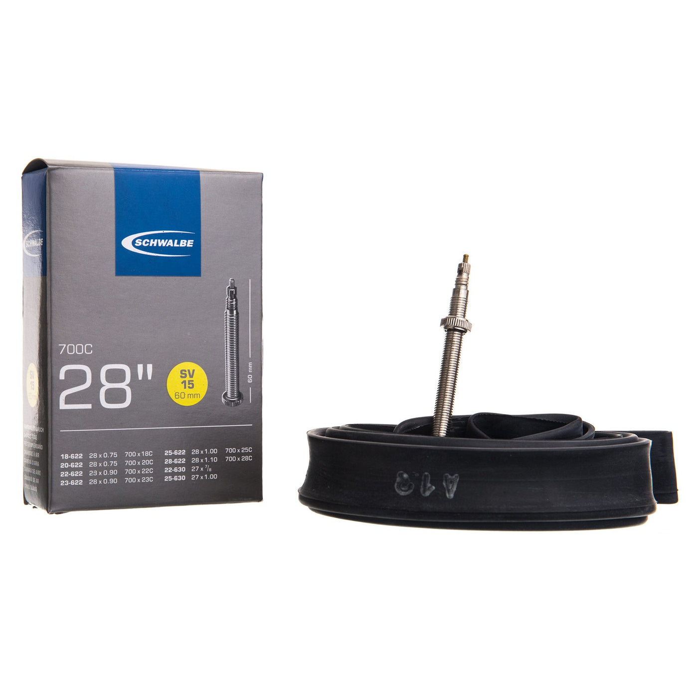 Buy Schwalbe Road Tube SV15 (700 x 18C-28C) 60mm Presta Valve Tube