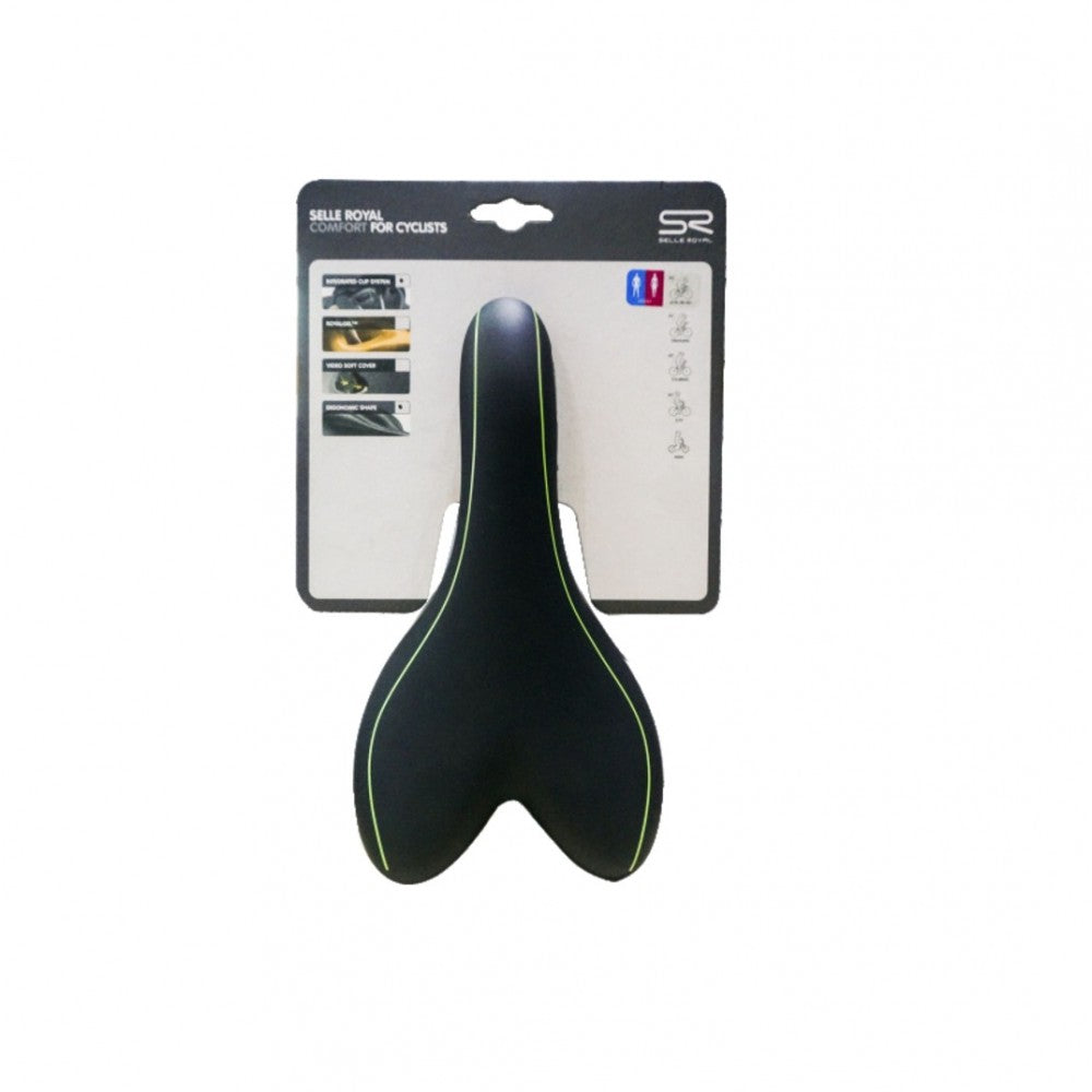 Selle Royal RVS ACTEX Mountain Cycling Saddle-Black Green - Cyclop.in