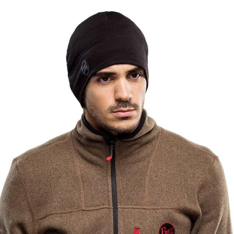 BUFF® Lightweight Merino Wool Hat (Solid Black)