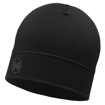 BUFF® Lightweight Merino Wool Hat (Solid Black) - Cyclop.in
