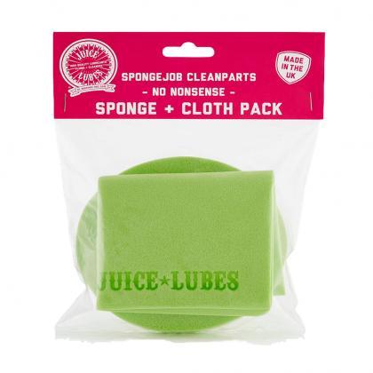 Juice Sponge Job Clean Parts-Sponge & Cloth Pack - Cyclop.in