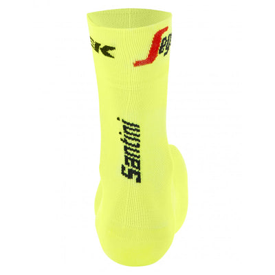 Santini Trek-Segafredo Socks (Fluo Green) - Cyclop.in