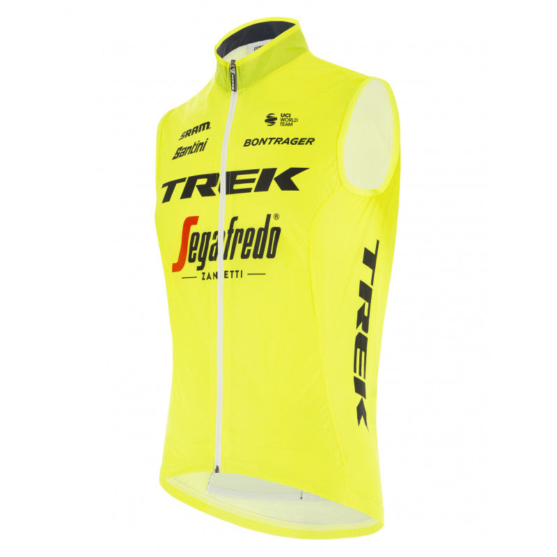 Santini Trek-Segafredo Gilet (Fluo Green) - Cyclop.in