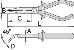 Unior Long Nose Pliers With Side Cutter And Pipe Grip - Bent - Cyclop.in