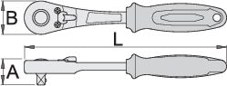 Unior Reversible Ratchet 1/2" 1/2" - Cyclop.in