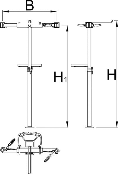 Unior Pro Repair Stand With Double Clamp, Auto Adjustable, Without Plate - Cyclop.in