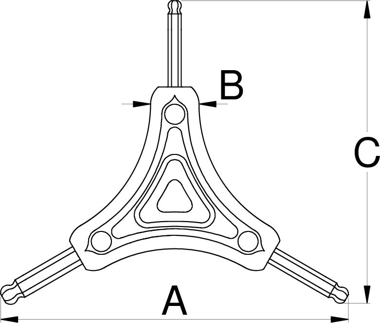 Unior Y Ball End Hex Wrench 4,5,6 - Cyclop.in