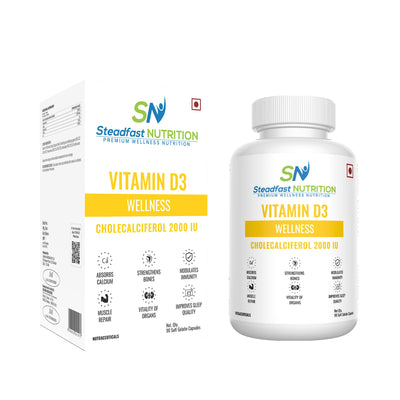 Steadfast Vitamin D3, Box of 90 Capsules - Cyclop.in